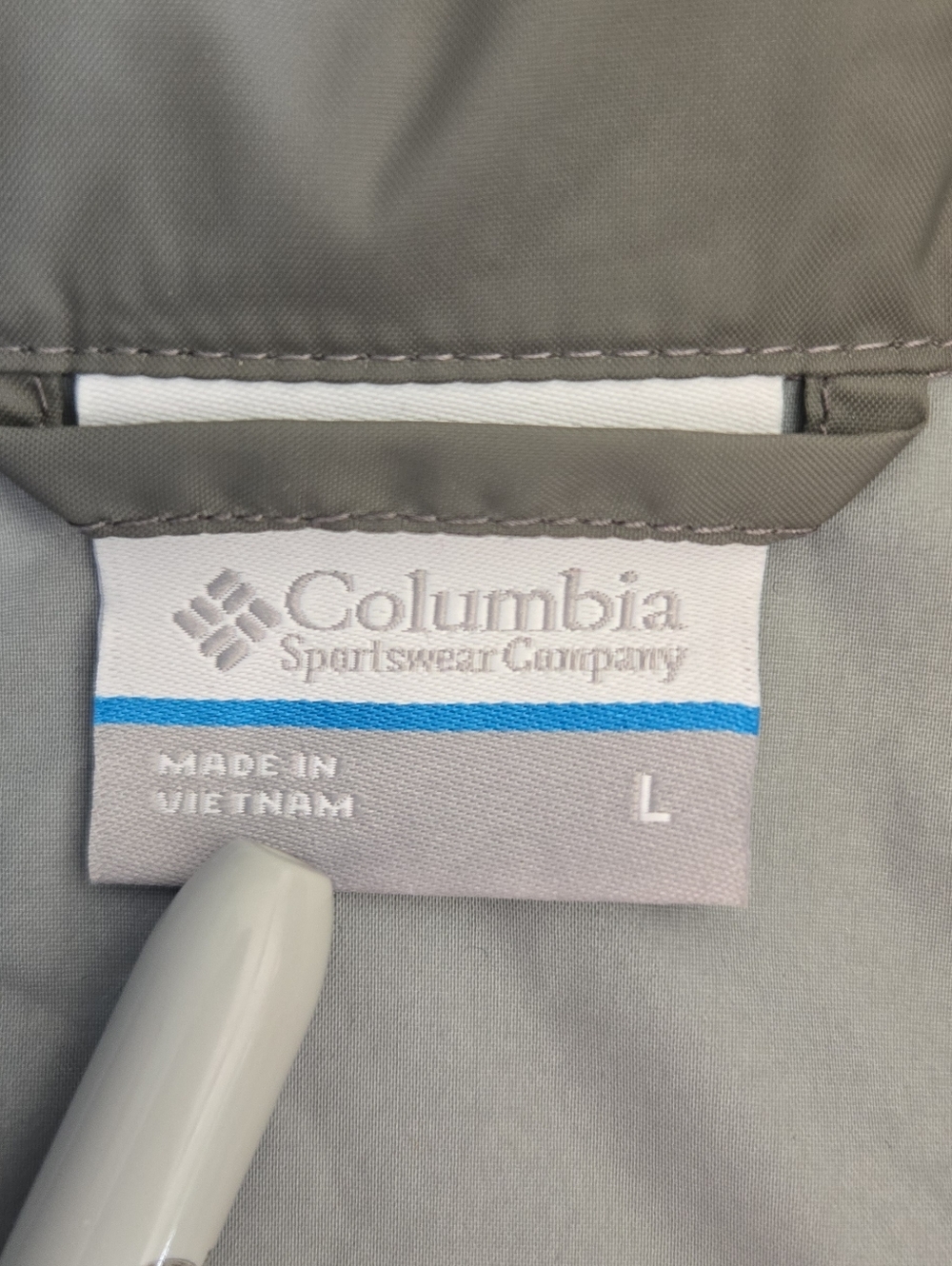 columbia grey waterproof jacket | size large | stowable hood nwt rain shell - Picture 2 of 12